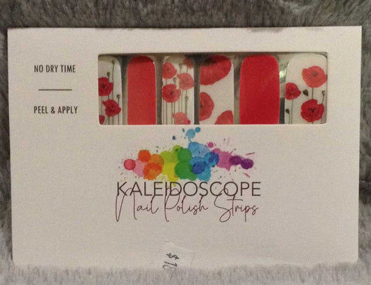 Nail Strips - Cherry Collection - Poppies