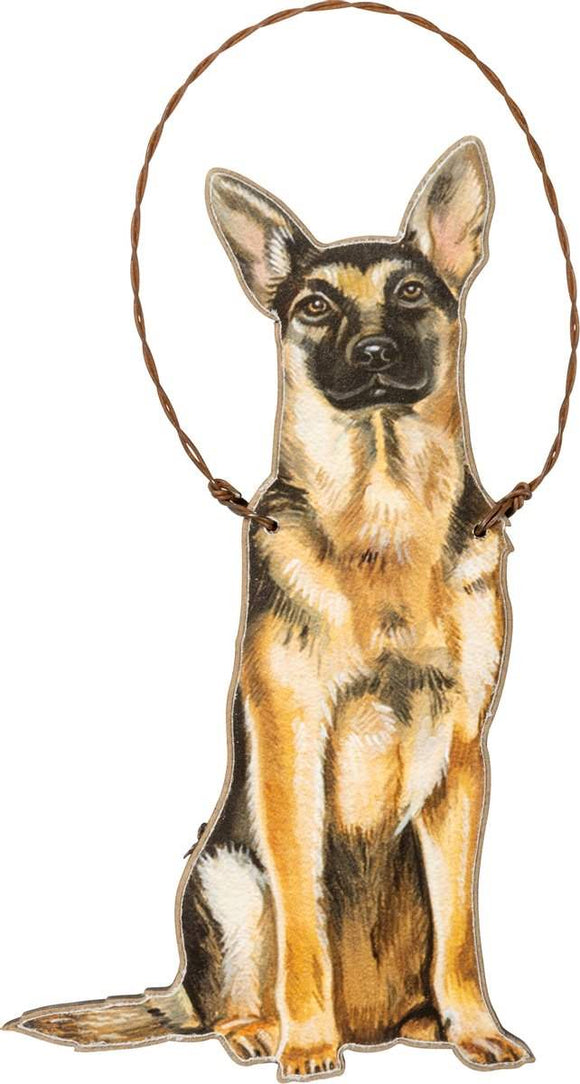 Wooden Ornament- German Shepherd