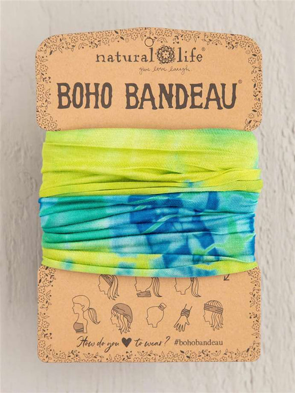 Boho Bandeau Yellow/Green Tie Dye