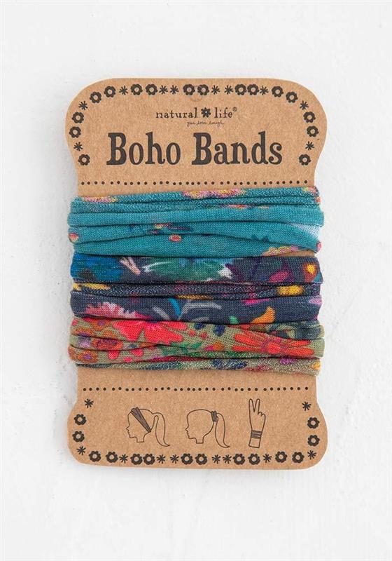 Hair Ties - Boho Bands Full - Turquoise Navy Tan