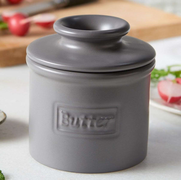 Butter Bell - Cafe Collection - Matte Finish Steel Gray