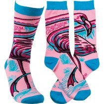 Women's Socks - Magestically Awkward (Flamingo)