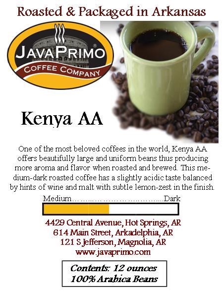 Coffee - Medium Roast - Kenya 12oz Bag