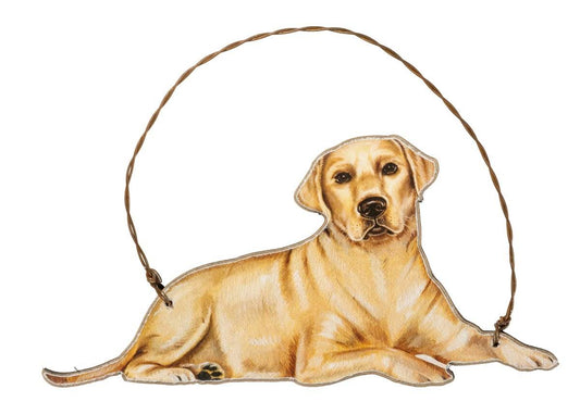 Ornament, Wood - Yellow Lab