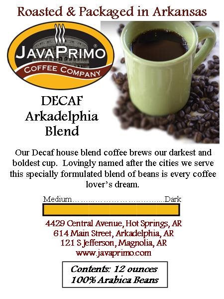 Coffee - Decaffinated - Arkadelphia Blend