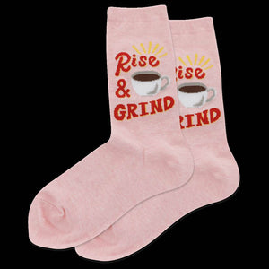 Women's Socks - Rise and Grind, Pink